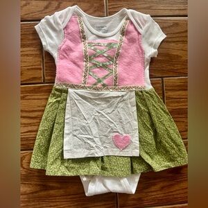 Kids Pink and Green Oktoberfest Costume Dress